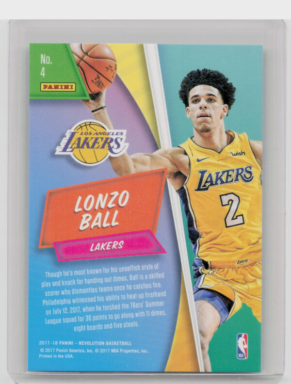 2017-18 Panini Revolution Lonzo Ball #4 Lakers Showstoppers - Image 3