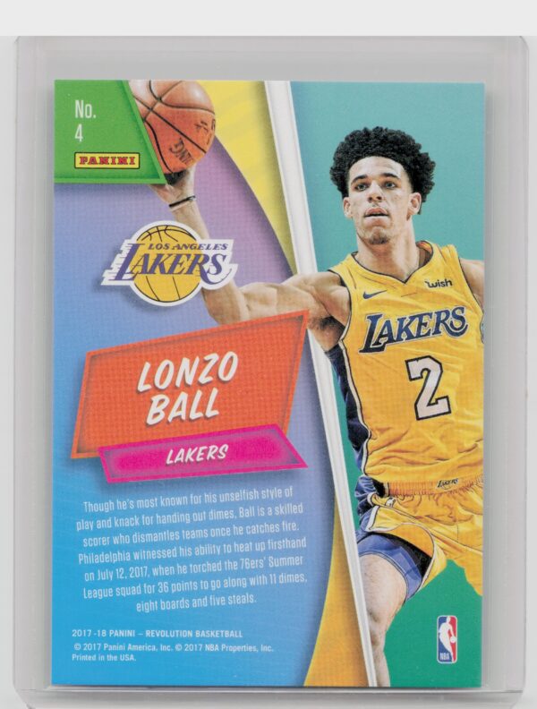 2017-18 Panini Revolution Lonzo Ball #4 Lakers Showstoppers - Image 3