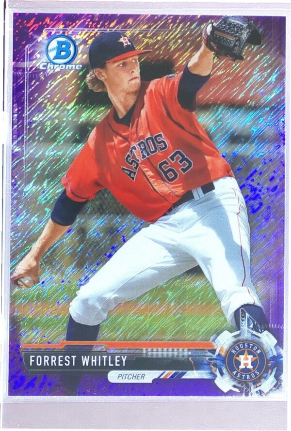 2017 Bowman Chrome Forrest Whitley #BCP173 Prospects Purple Shimmer Refractor