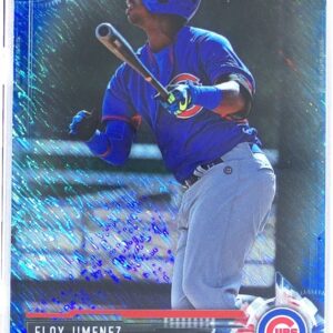 2017 Bowman Eloy Jimenez #BCP50 Cubs Chrome Prospects Blue Shimmer