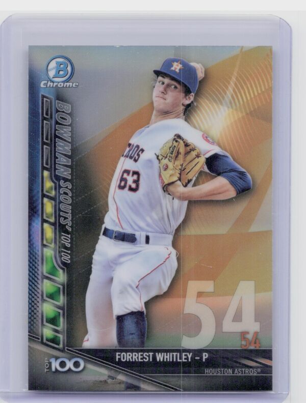 2017 Bowman Forrest Whitley #BTP-54 Astros Bowman Scouts' Top 100
