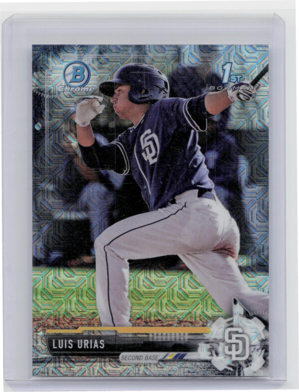 2017 Bowman Luis Urias #BCP107 Padres Chrome Prospects Mojo