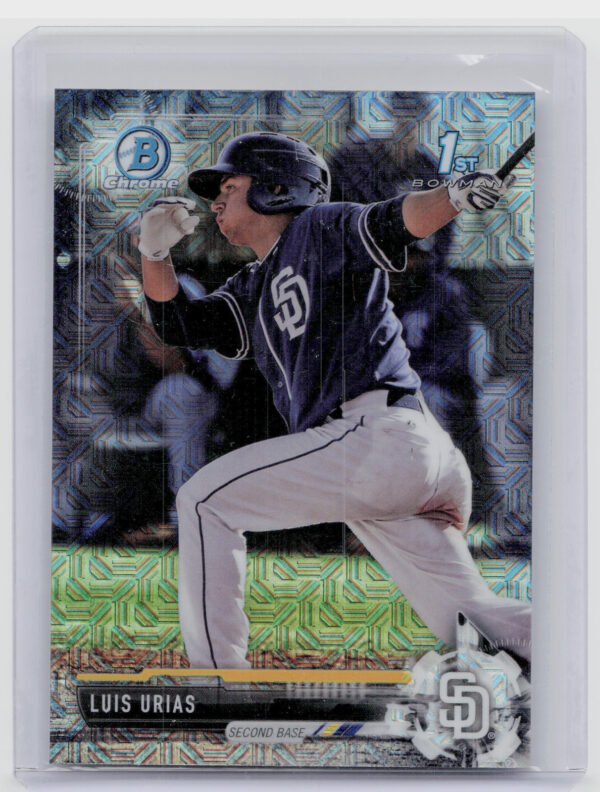 2017 Bowman Luis Urias #BCP107 Padres Chrome Prospects Mojo