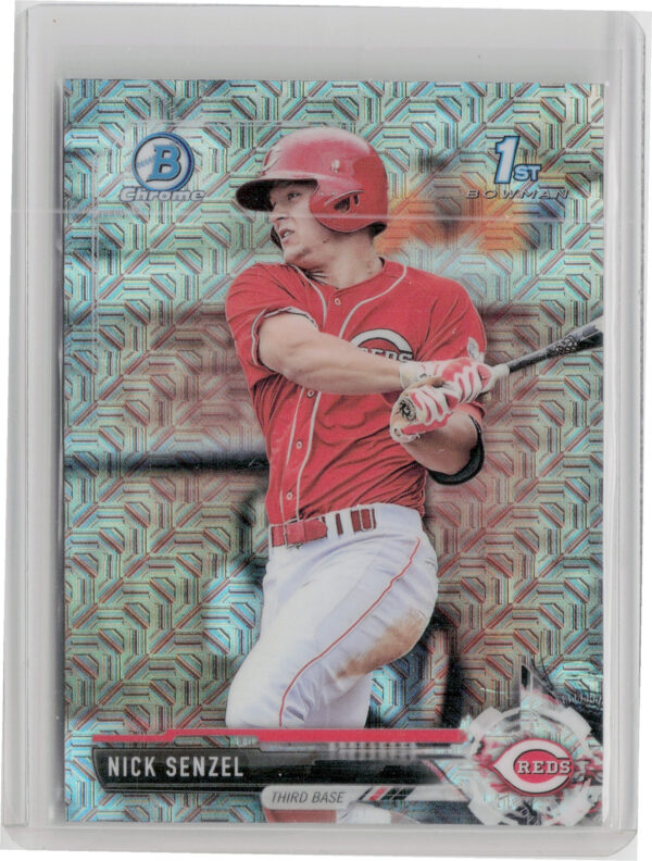2017 Bowman Nick Senzel #BCP1 Reds Chrome Prospects Mojo