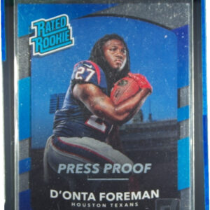 2017 Donruss D'Onta Foreman Press Proof Silver SN100 #340 Texans