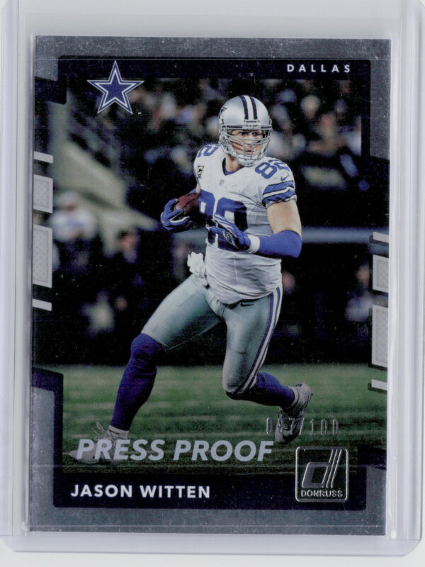 2017 Donruss Jason Witten Press Proof Silver SN100 #277 Cowboys