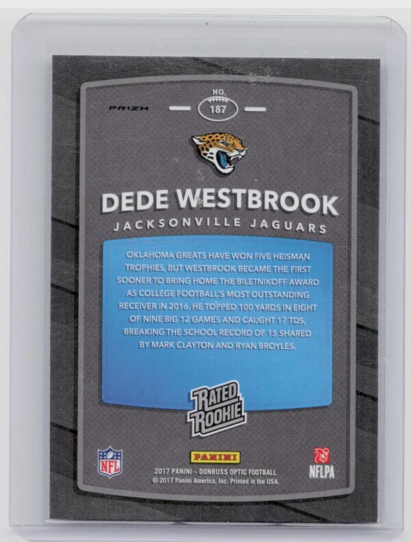 2017 Donruss Optic Dede Westbrook Lime #187 Jaguars - Image 3