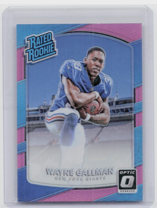 2017 Donruss Optic Wayne Gallman Pink #188 Giants