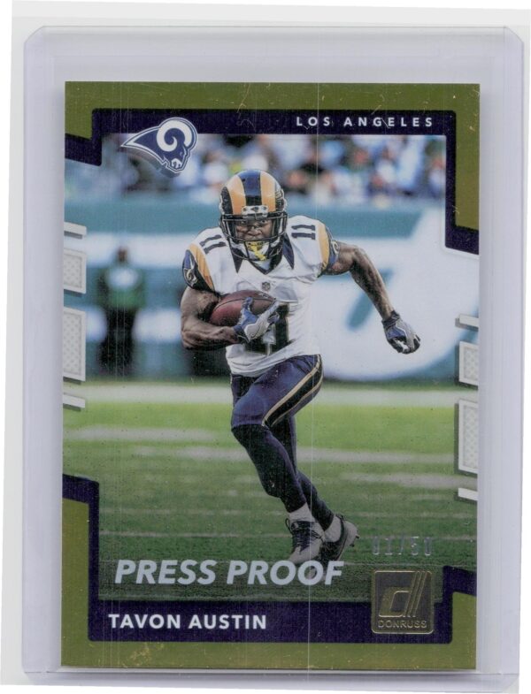 2017 Donruss Tavon Austin Press Proof Gold /50 #138 Rams
