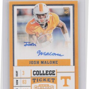 2017 Panini Contenders Draft Picks Josh Malone AU #257 Volunteers