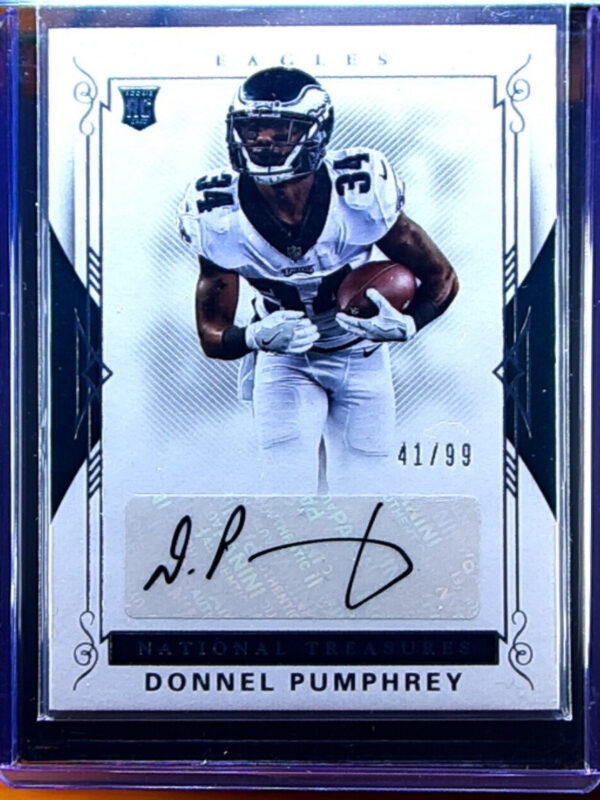 2017 Panini National Treasures Donnel Pumphrey AU RC SN99 #122 Eagles
