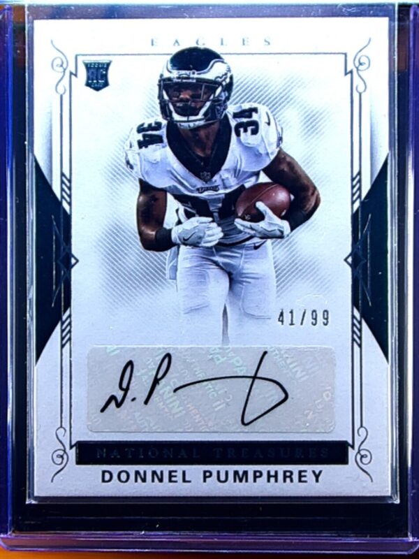 2017 Panini National Treasures Donnel Pumphrey AU RC SN99 #122 Eagles
