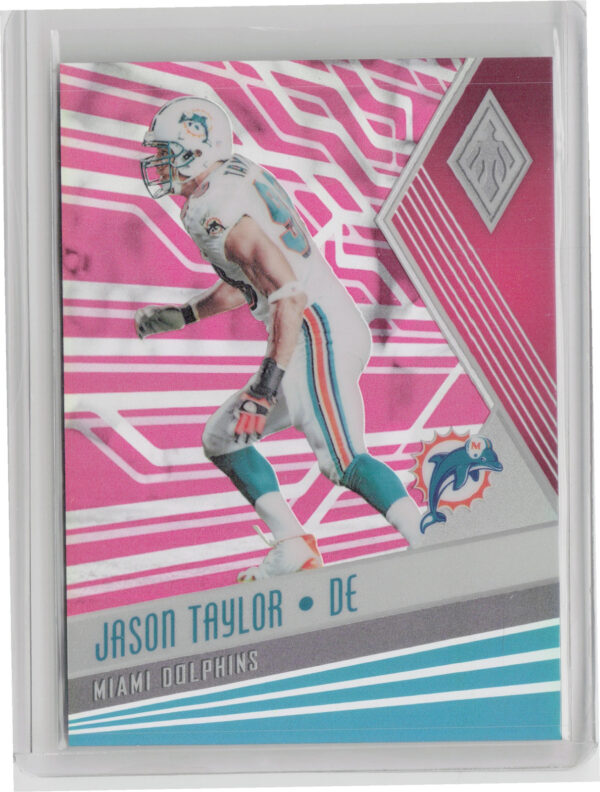 2017 Panini Phoenix Jason Taylor Pink SN199 #89 Dolphins