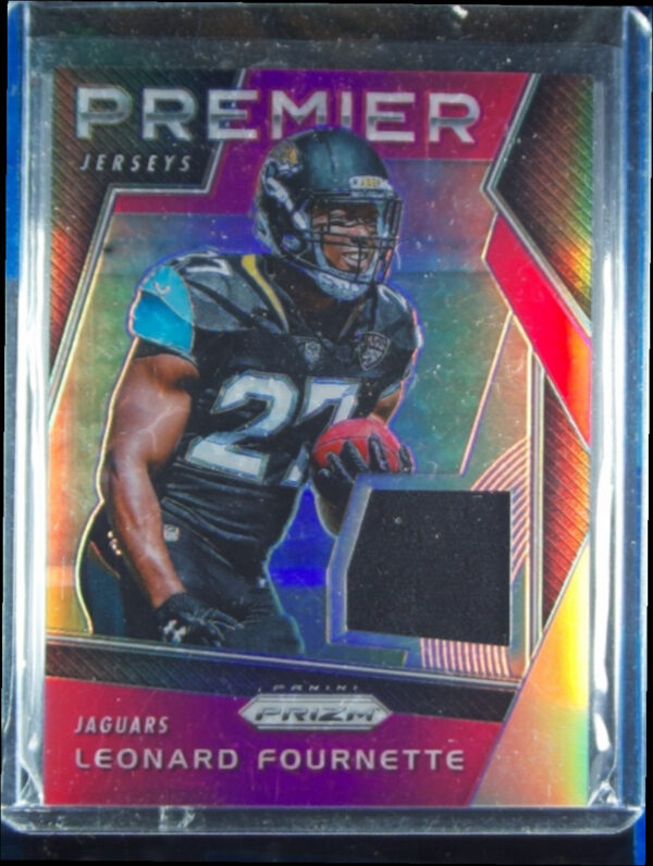 2017 Panini Prizm Leonard Fournette MEM #12 Jaguars Prizm Premier Jerseys Pink