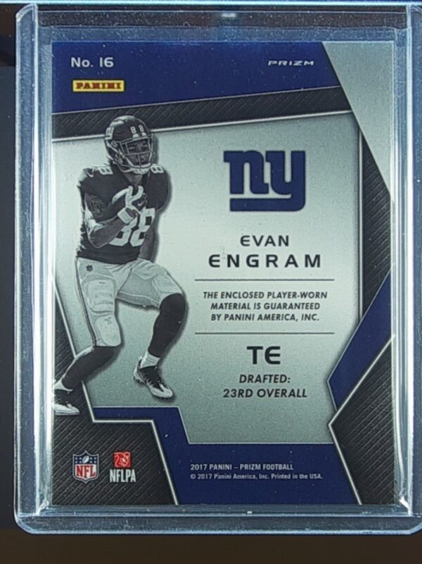 2017 Prizm Evan Engram JSY #16 Giants Prizm Premier Jerseys Pink - Image 3