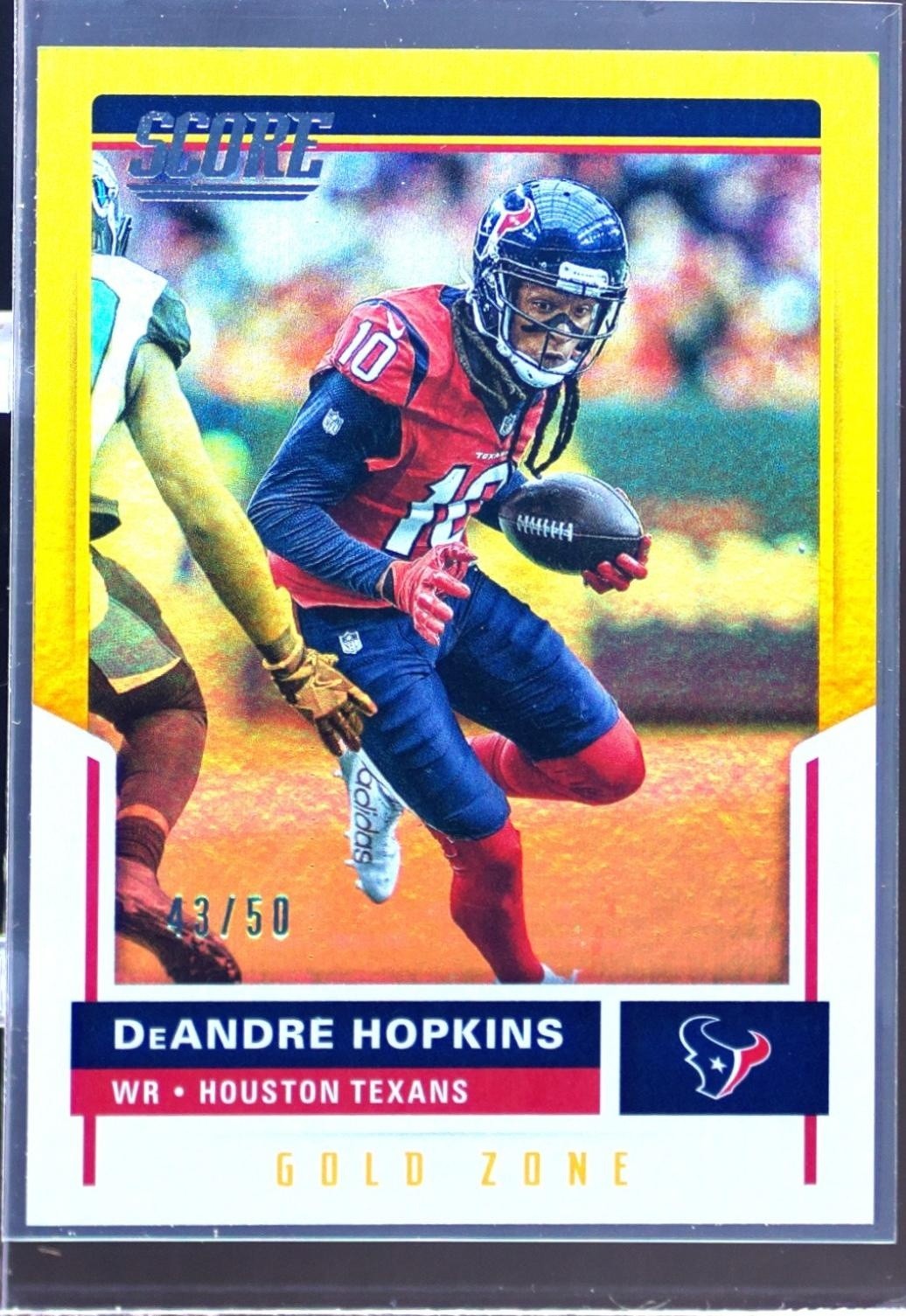 2017 Score DeAndre Hopkins Gold Zone /50 #139 Texans