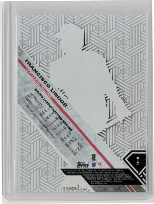 2017 Topps High Tek Francisco Lindor Chainlink Hexagons #HT-FL Indians - Image 3
