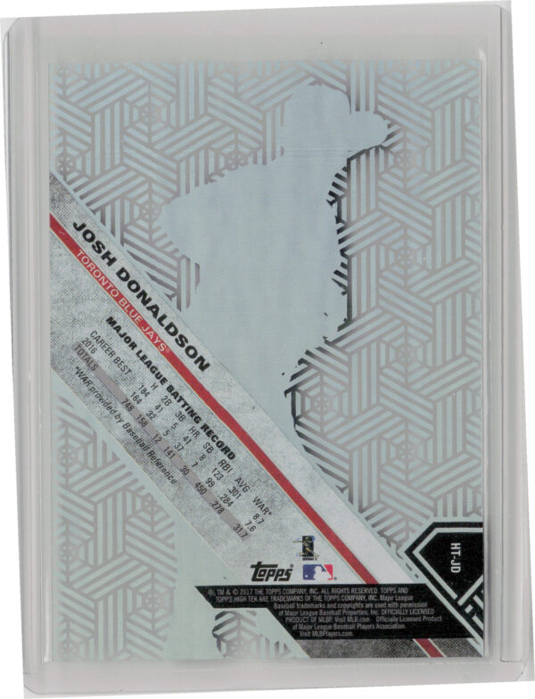 2017 Topps High Tek Josh Donaldson Chainlink Hexagons #HT-JD Jays - Image 3