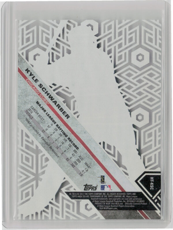 2017 Topps High Tek Kyle Schwarber Chainlink Hexagons #HT-KSC Cubs - Image 3