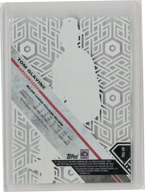 2017 Topps High Tek Tom Glavine Chainlink Hexagons #HT-TGL Braves - Image 3