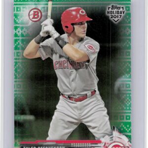2017 Topps Holiday Bowman Tyler Stephenson Green Holiday Sweater /99 #TH-TS Red
