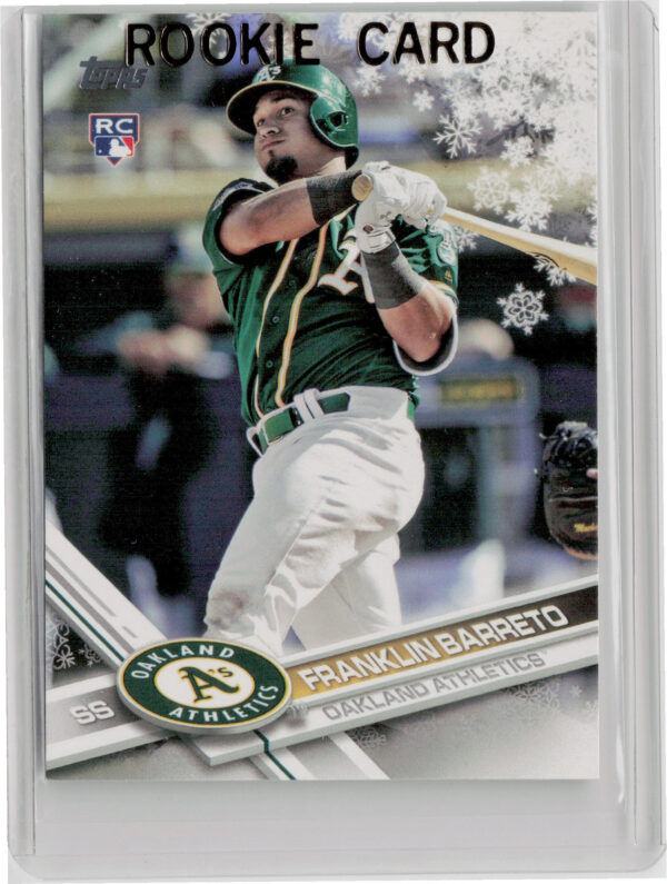 2017 Topps Holiday Franklin Barreto RC #HMW167 Athletics