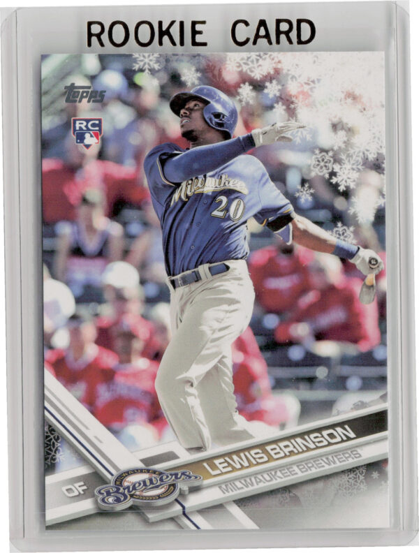 2017 Topps Holiday Lewis Brinson RC #HMW82 Brewers