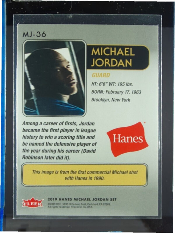 2018-19 Fleer Hanes Michael Jordan 30th Anniversary Michael Jordan Red Foil #MJ- - Image 3