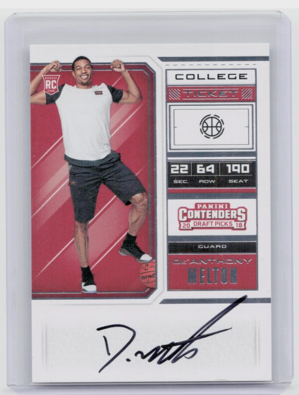 2018-19 Panini Contenders Draft Picks De'Anthony Melton AU #74 Trojans