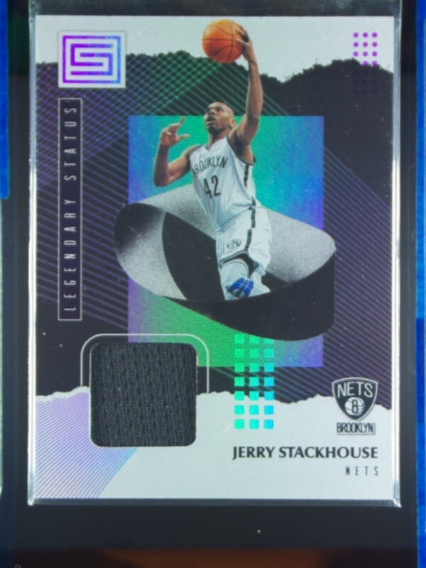 2018-19 Panini Status Jerry Stackhouse MEM #LM-JS Nets Legendary Status Material