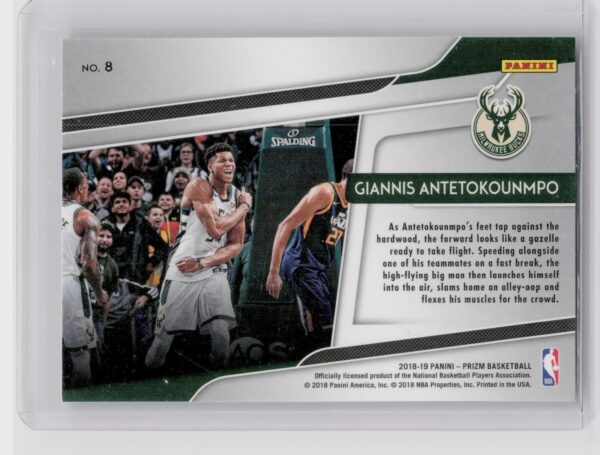 2018-19 Prizm Giannis Antetokounmpo #8 Bucks Get Hyped! - Image 3