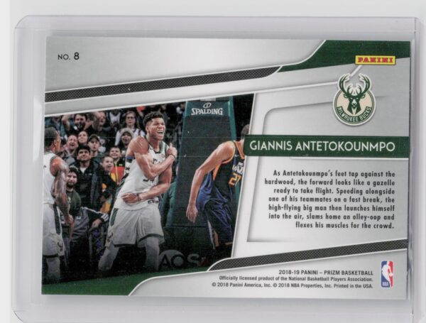 2018-19 Prizm Giannis Antetokounmpo #8 Bucks Get Hyped! - Image 3
