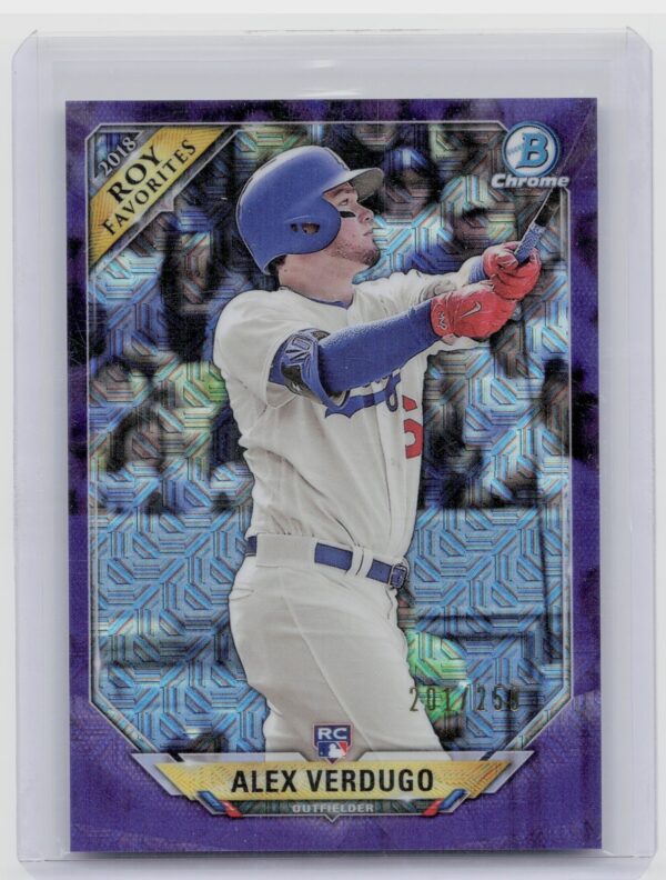 2018 Bowman Alex Verdugo SN250 #ROYF-AV Dodgers Chrome Rookie of the Year