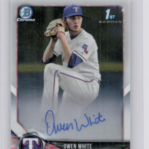 2018 Bowman Draft Owen White AU #CDA-OW Rangers Chrome Draft Pick Autographs