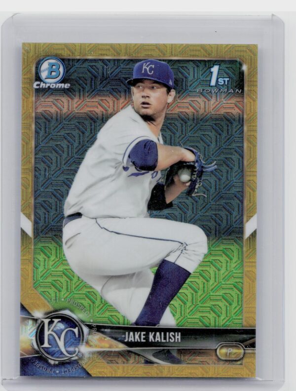 2018 Bowman Jake Kalish /50 #BCP77 Royals Chrome Prospects Mojo Refractor Gold