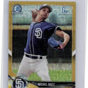 2018 Bowman Michel Baez /50 #BCP67 Padres Chrome Prospects Mojo Refractor Gold