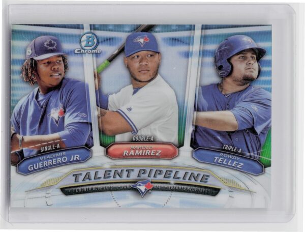 2018 Bowman Rowdy Tellez  / Vladimir Guerrero Jr.  / Harold Ramirez #TP-TOR Jays