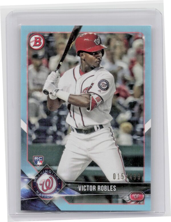 2018 Bowman Victor Robles Sky Blue /499 #6 Nationals