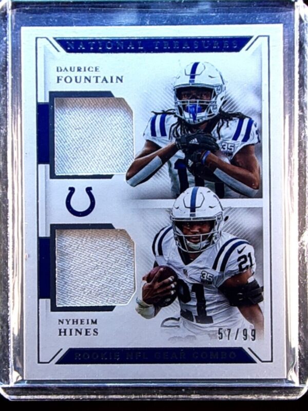 2018 NT Nyheim Hines / Daurice Fountain /99 JSY #GCM-9 Colts Rookie NFL Gear