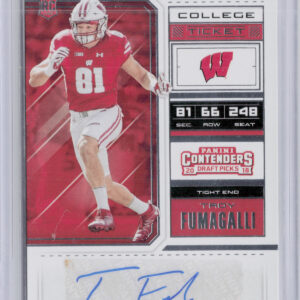 2018 Panini Contenders Draft Picks Troy Fumagalli AU #168 Badgers