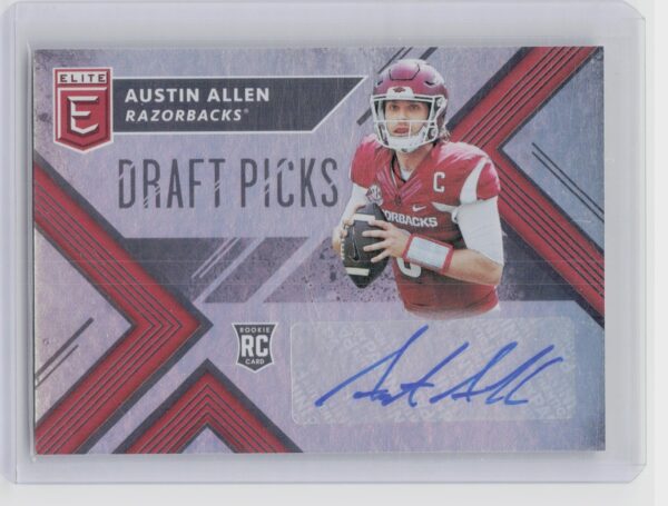 2018 Panini Elite Draft Picks Austin Allen AU #279 Razorbacks Draft Picks Autogr
