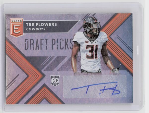 2018 Panini Elite Draft Picks Tre Flowers AU #249 Cowboys Draft Picks Autographs