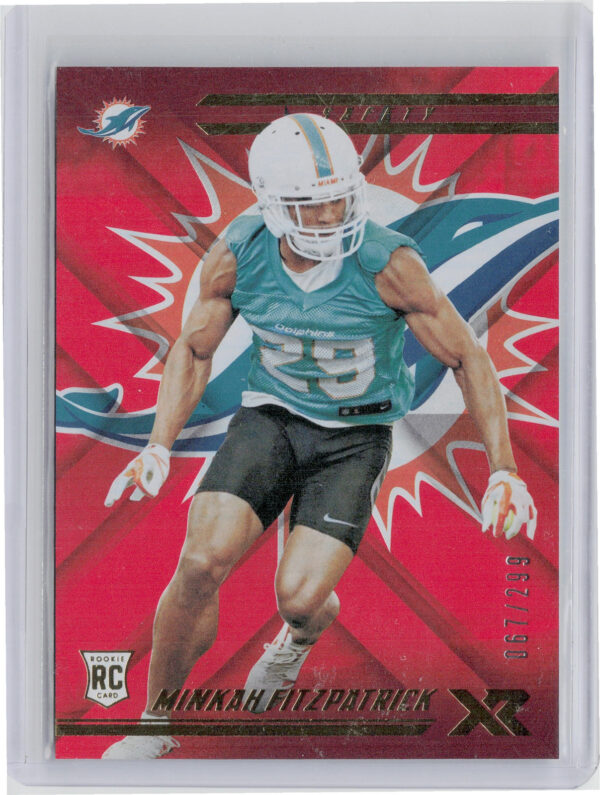 2018 Panini XR Minkah Fitzpatrick Red SN299 #115 Dolphins