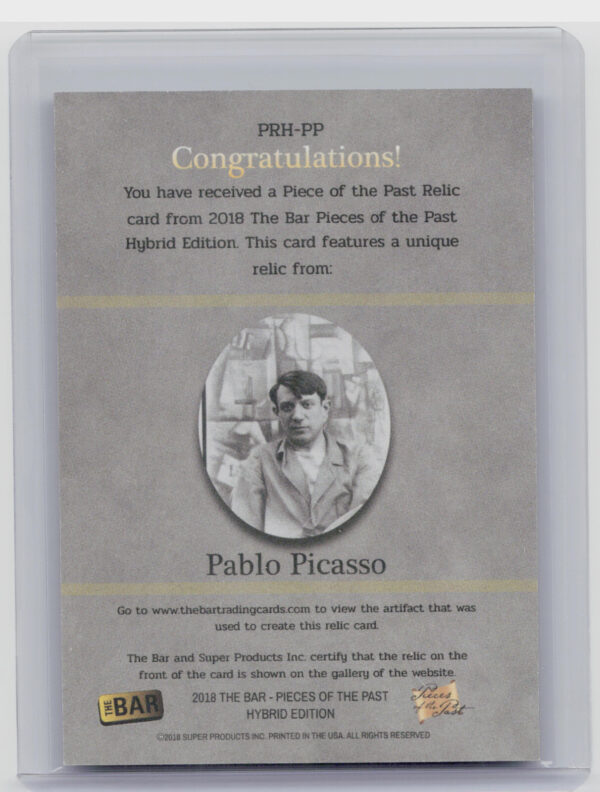 2018 The Bar Pieces of the Past Hybrid Edition:  Pablo Picasso - Image 3