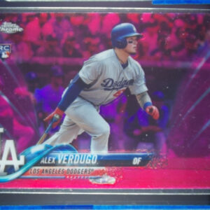 2018 Topps Chrome Alex Verdugo Pink Refractor #167 Dodgers