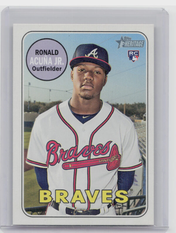 2018 Topps Heritage Ronald Acuna Jr. RC #580 Braves