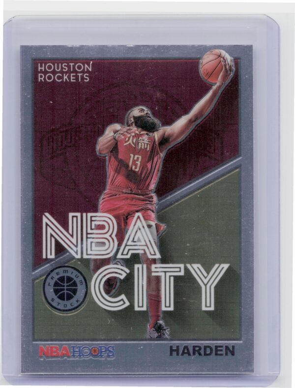 2019-20 Hoops Premium Stock James Harden #9 Rockets NBA City