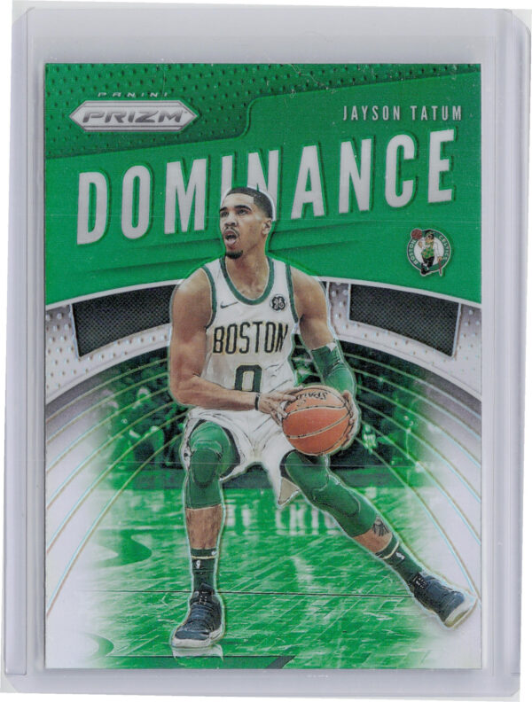 2019-20 Panini Prizm Jayson Tatum #13 Celtics Dominance Green