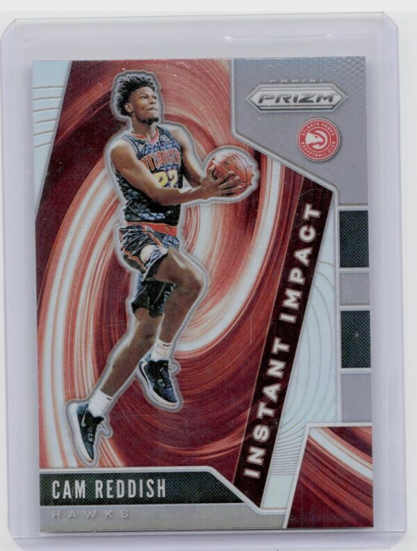 2019-20 Prizm Cam Reddish #18 Hawks Instant Impact Silver