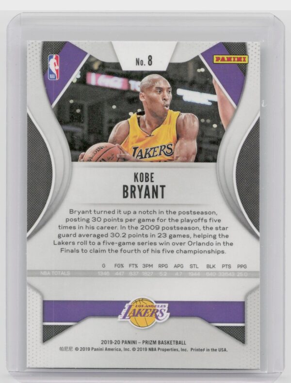 2019-20 Prizm Kobe Bryant #8 Lakers - Image 3